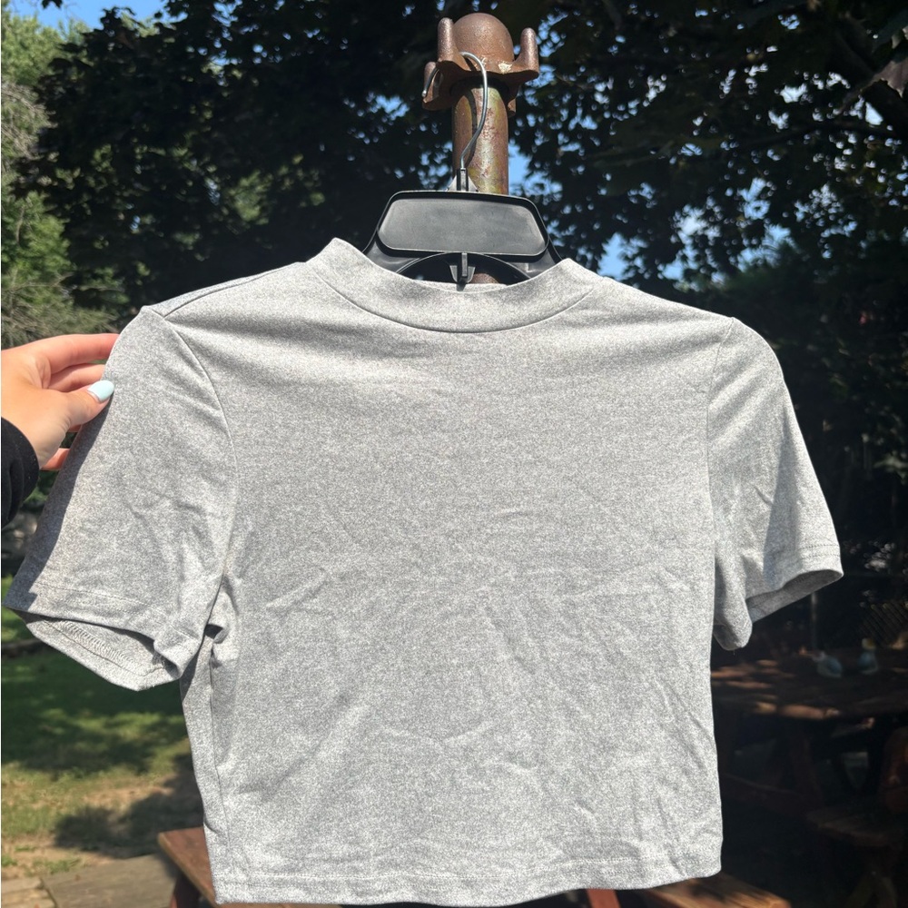 Gray Women's Crop Top